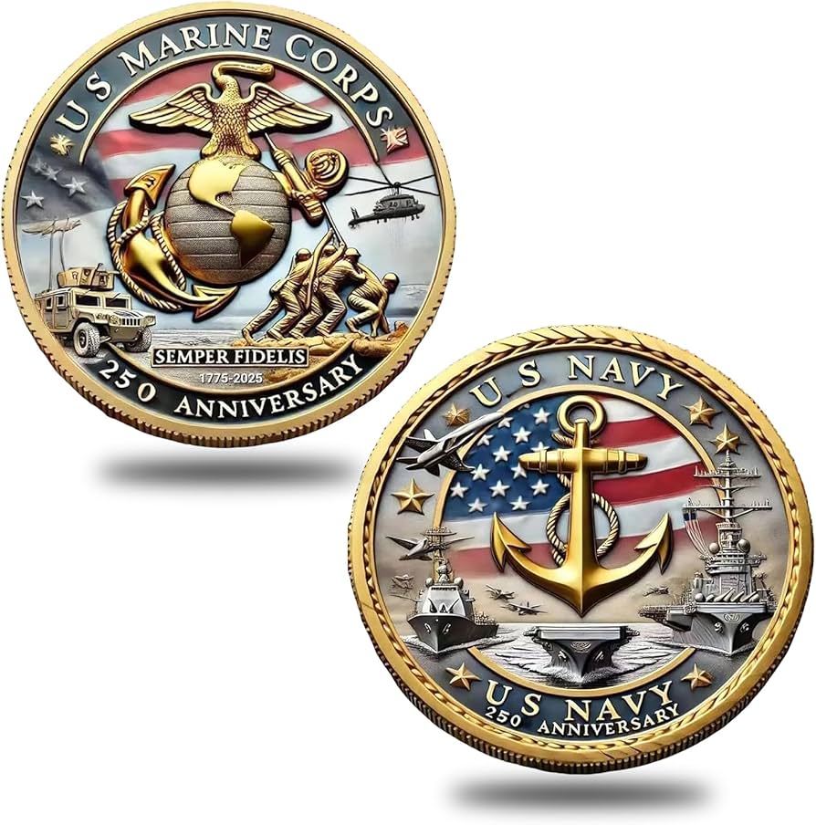 Amazon.com: Marine Corps 250th Anniversary Challenge Coin – USMC
